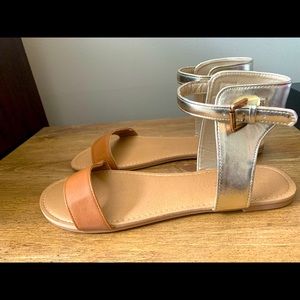Gold and Nuetral sandals